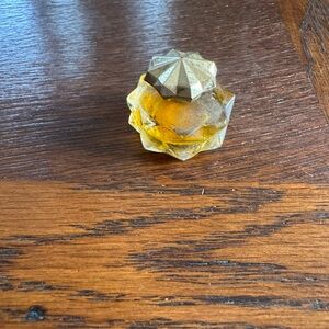 Avon Vintage Glass Perfume Bottle with Gold Cap